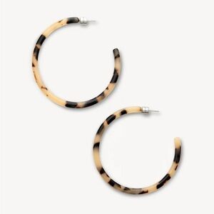 Machete Large Tortoise Shell Hoop Earrings